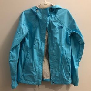 North Face Turquoise Rain Coat